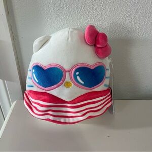 Squishmallows Hello Kitty with Heart Sunglasses - White and Pink